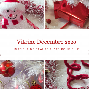 Carte présentant la vitrine de Noël 2020